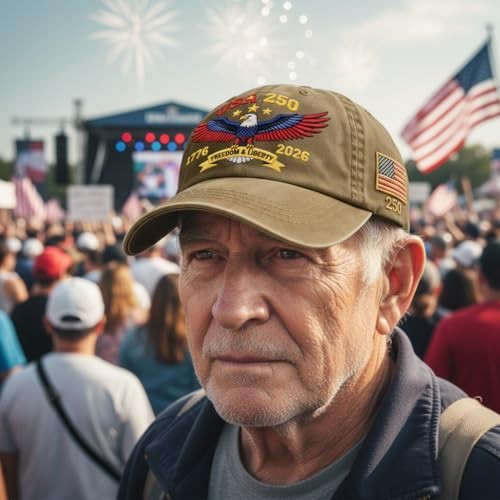 250th Anniversary Commemorative Embroidered Baseball Cap, Adjustable Cotton Hat