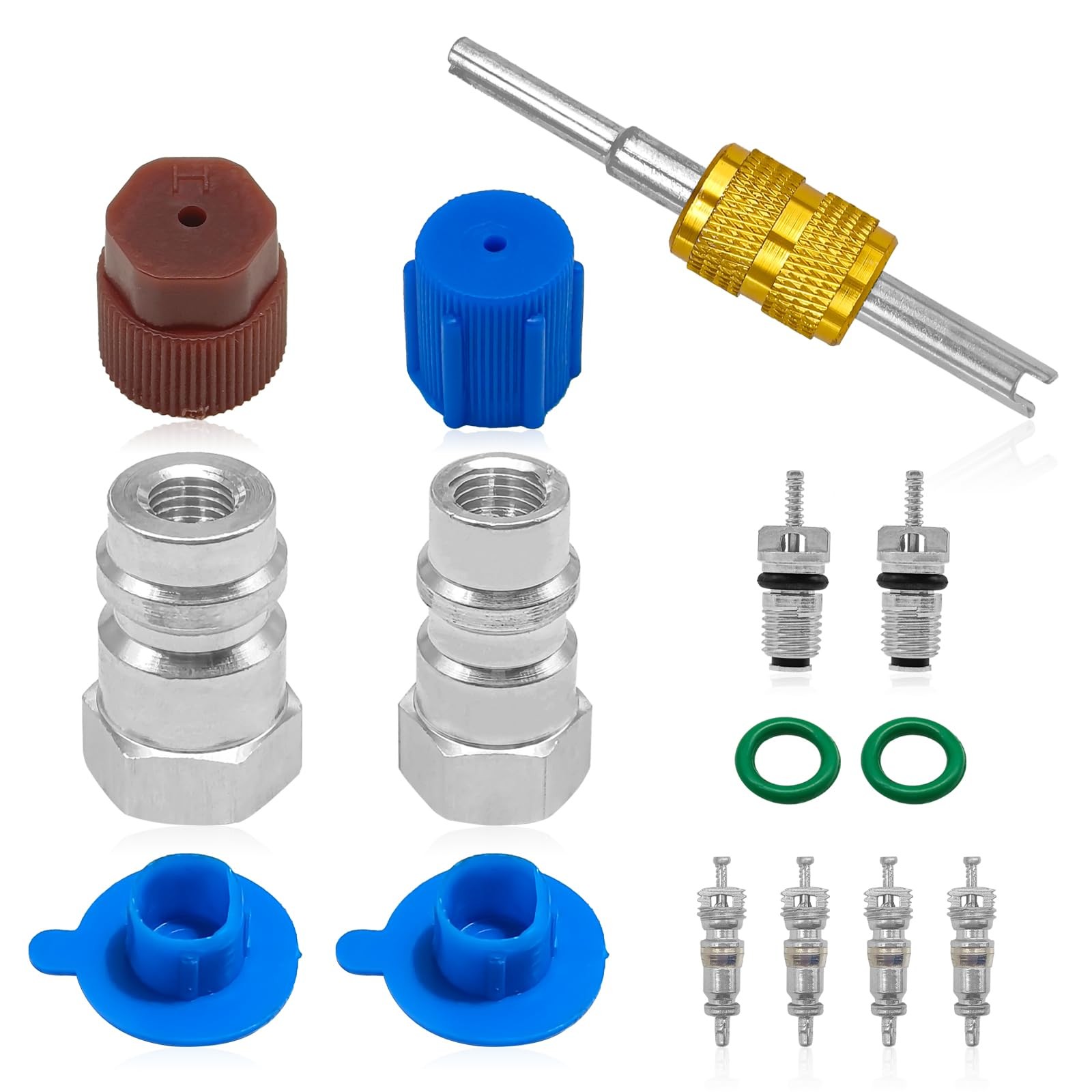 NOTISH R12 to R134A Conversion kit, AC Retrofit Fitting Adapter Kit,R12 R22 t...
