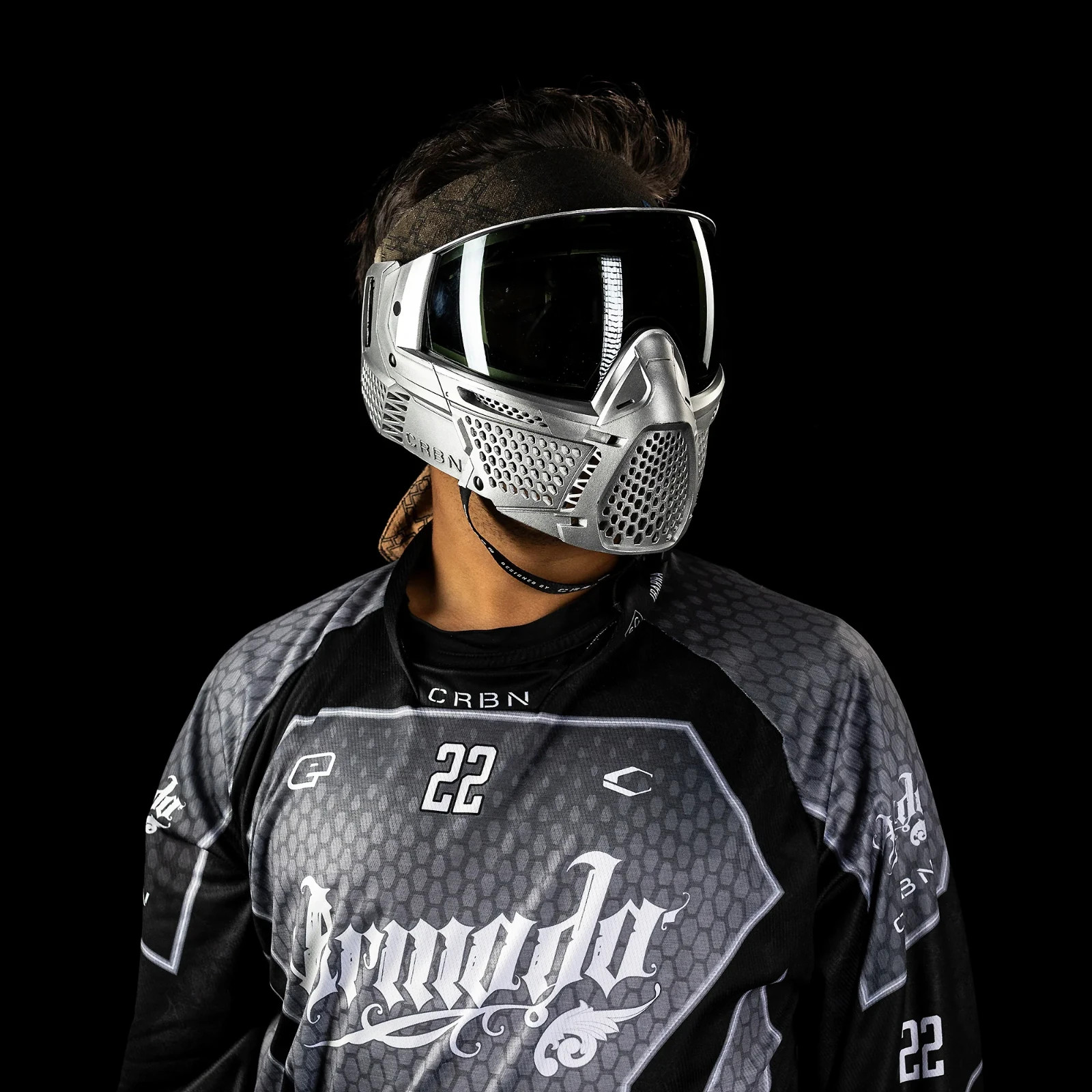 NEW CRBN ZERO PRO GRX Paintball - Airsoft Goggle - Less Coverage - ELMT SILVER