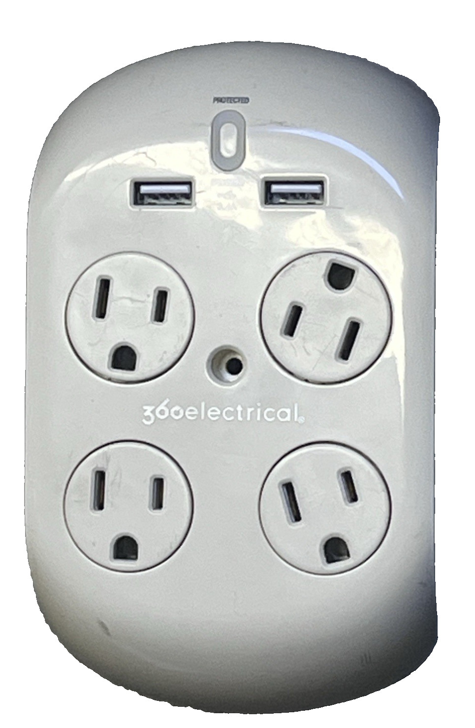 360 Electrical Revolve 3.4 Surge Protector with 4 Revolving & 2 USB Ports