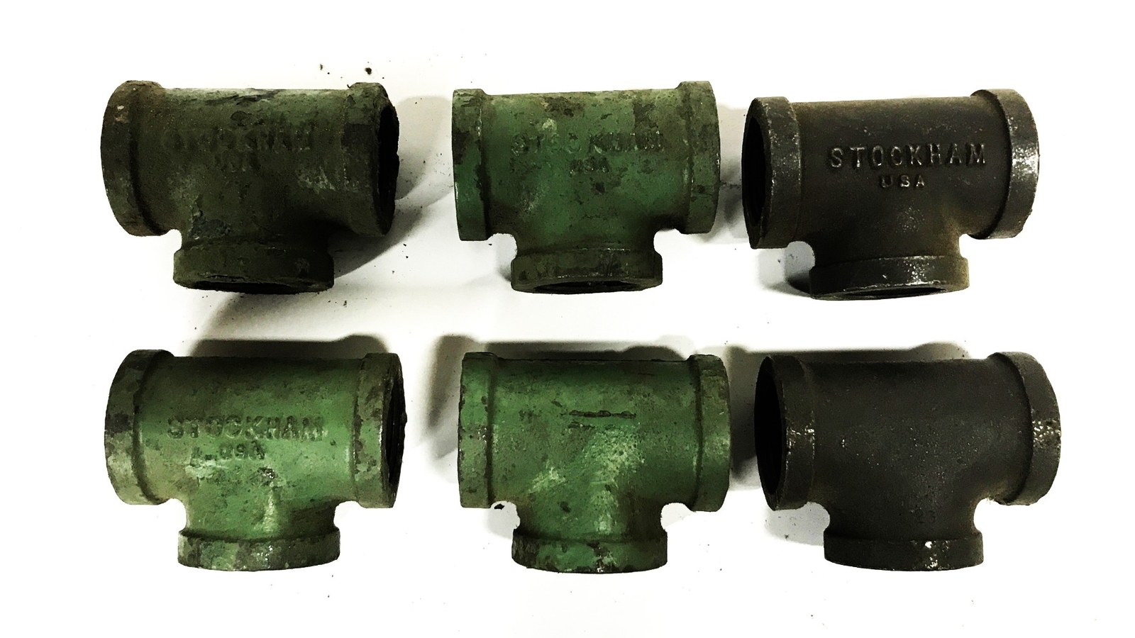 Stockham 1 inch Female Pipe Tee [Lot of 6] USED