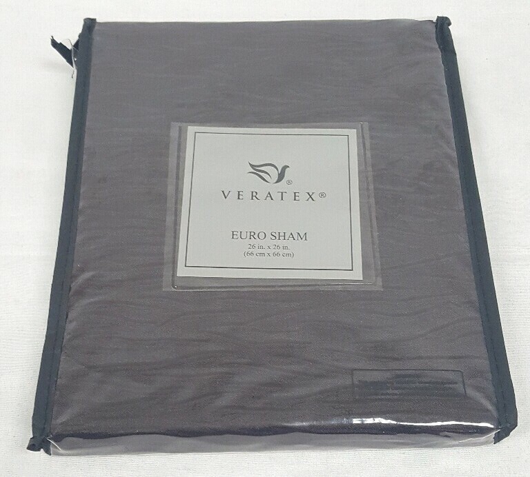 Veratex Aubergine Auburn One European Pillow Sham 26"X26" NWT $59.99