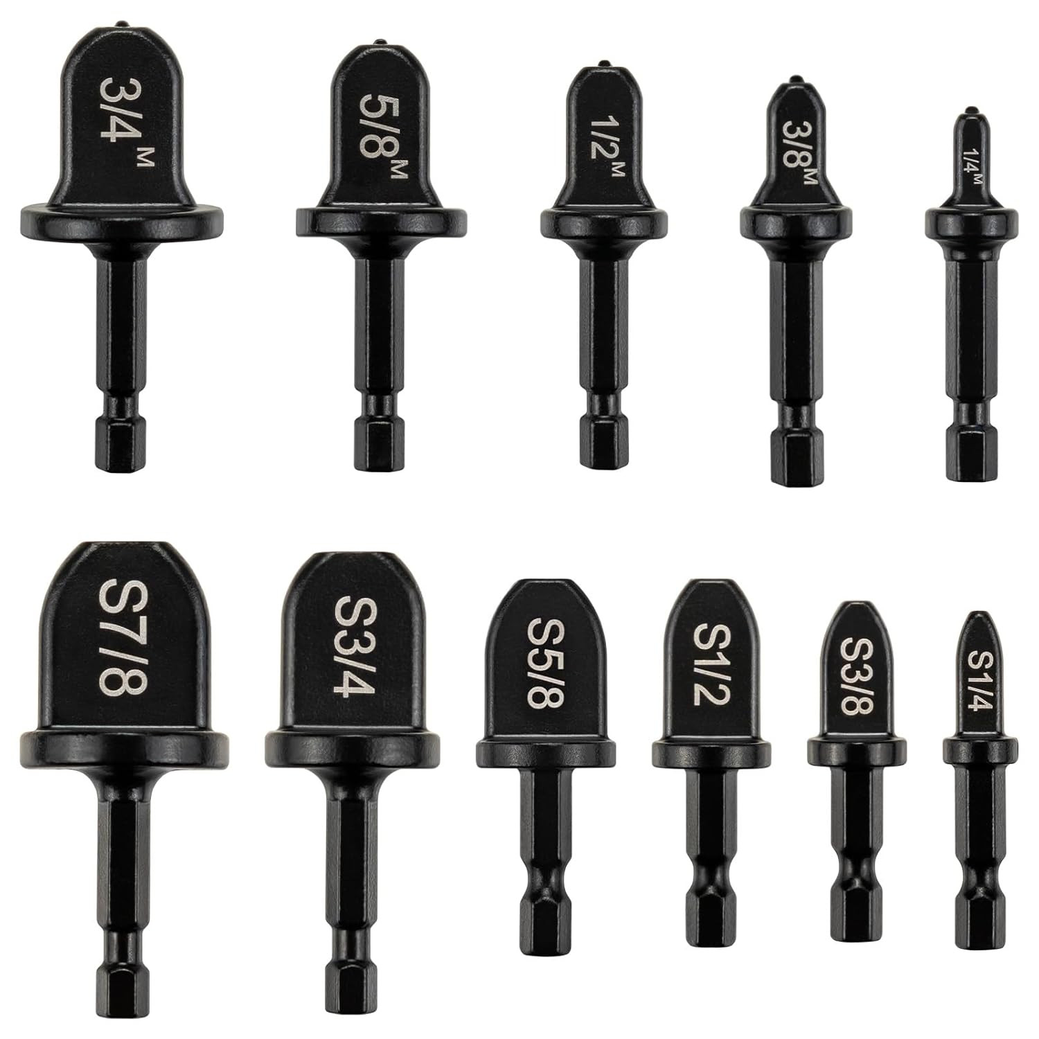 HVAC Copper Swaging Tool & Copper Flaring Tool Drill Bit Set, 11-Piece Black ...