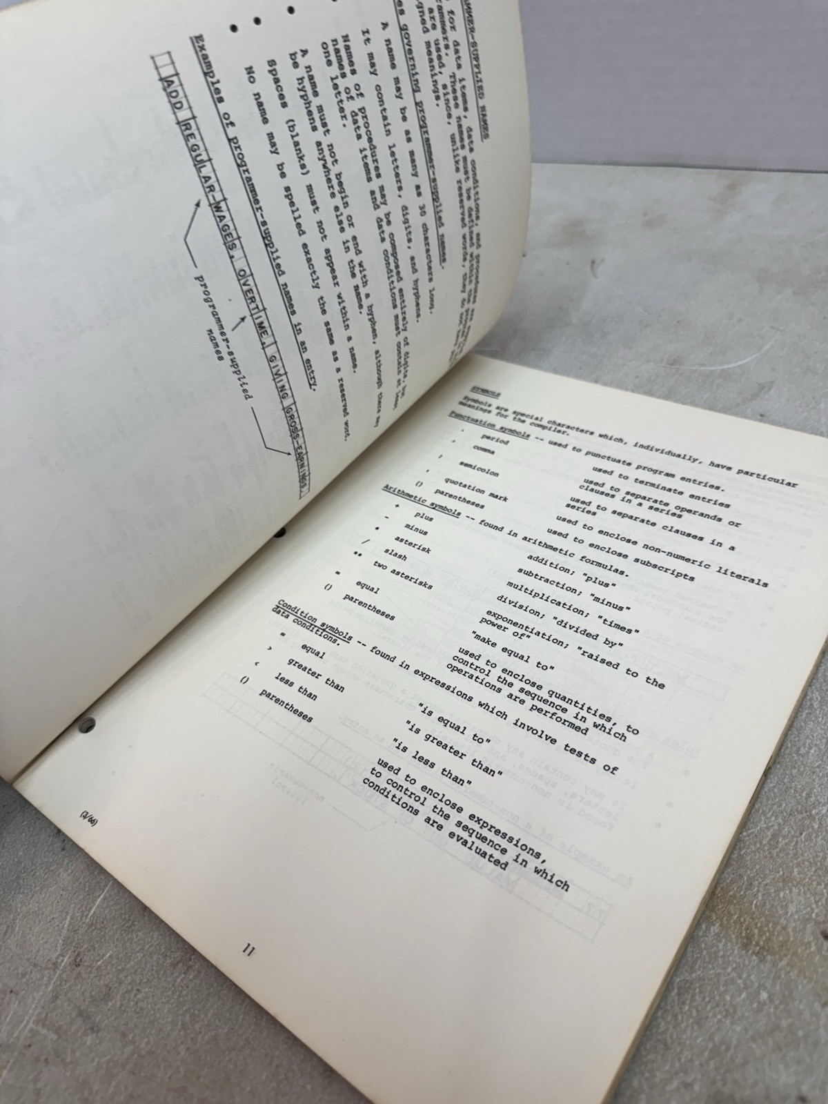 IBM System/360 COBOL Program Fundamentals Reference Handbook Vintage Manual