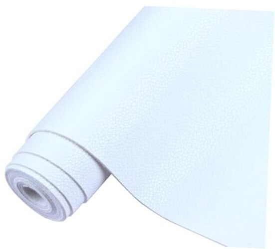 GLOREIEY 1Roll Faux Leather Sheets Fabric 12" X53" Used for Making White