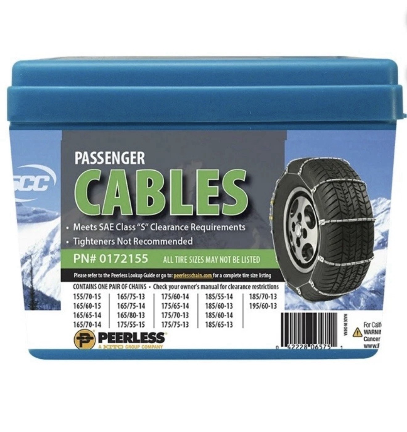 Peerless Chain Passenger Car Tire Cables PN#0172155 “S” Clearance ￼