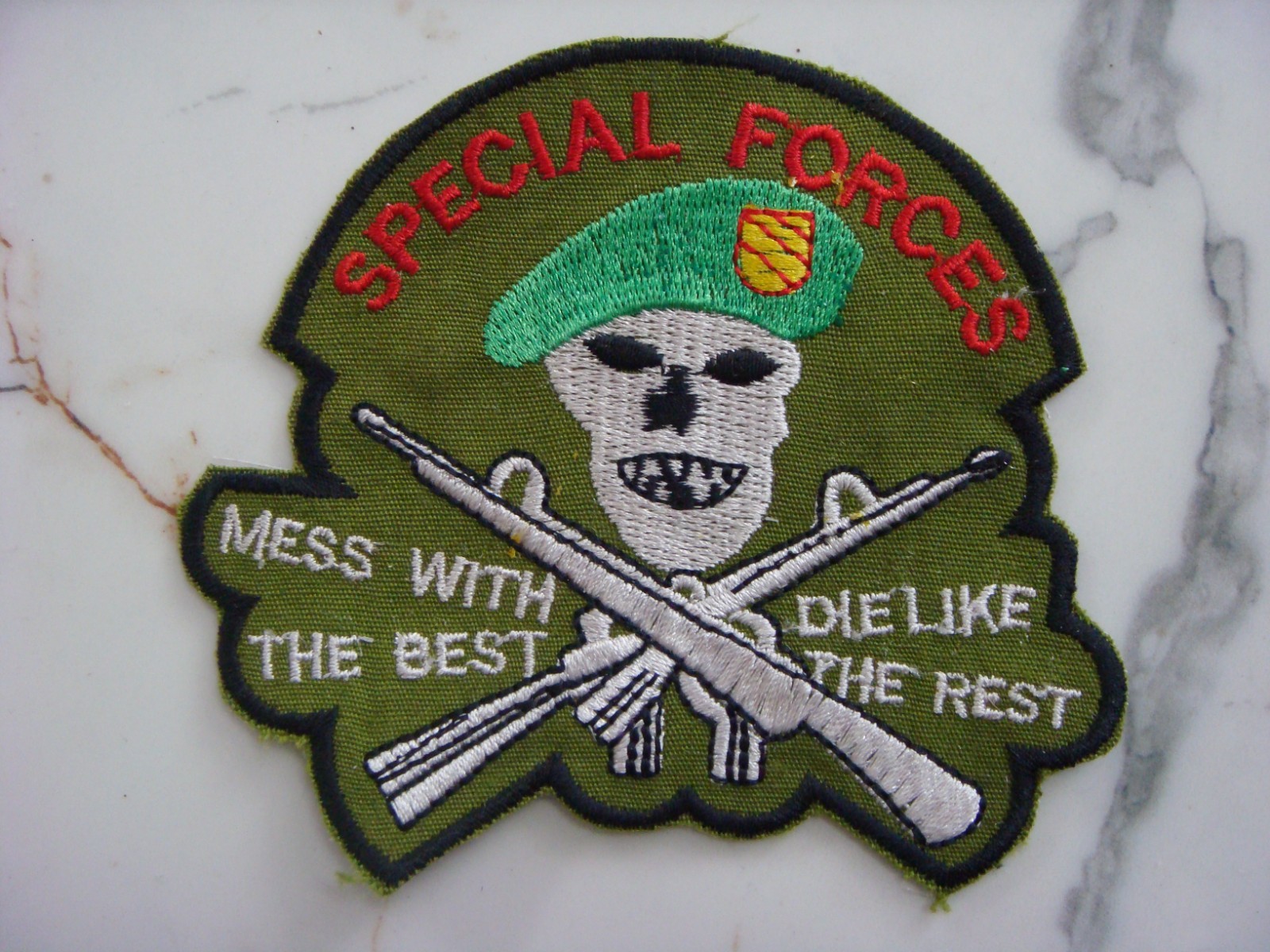 US SPECIAL FORCES MESS WITH THE BEST DIE LIKE THE REST, VIETNAM WAR PATCH