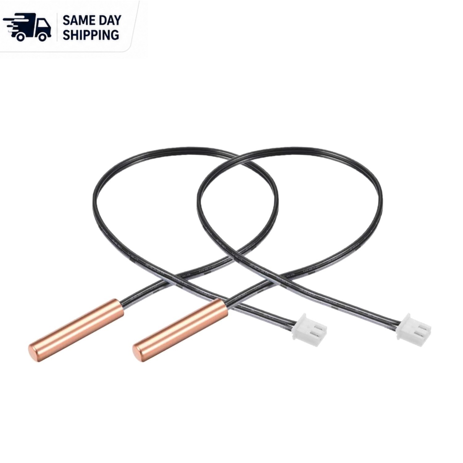 Precision Copper Temperature Sensor Probe for Air Conditioner - 2 Pcs Set