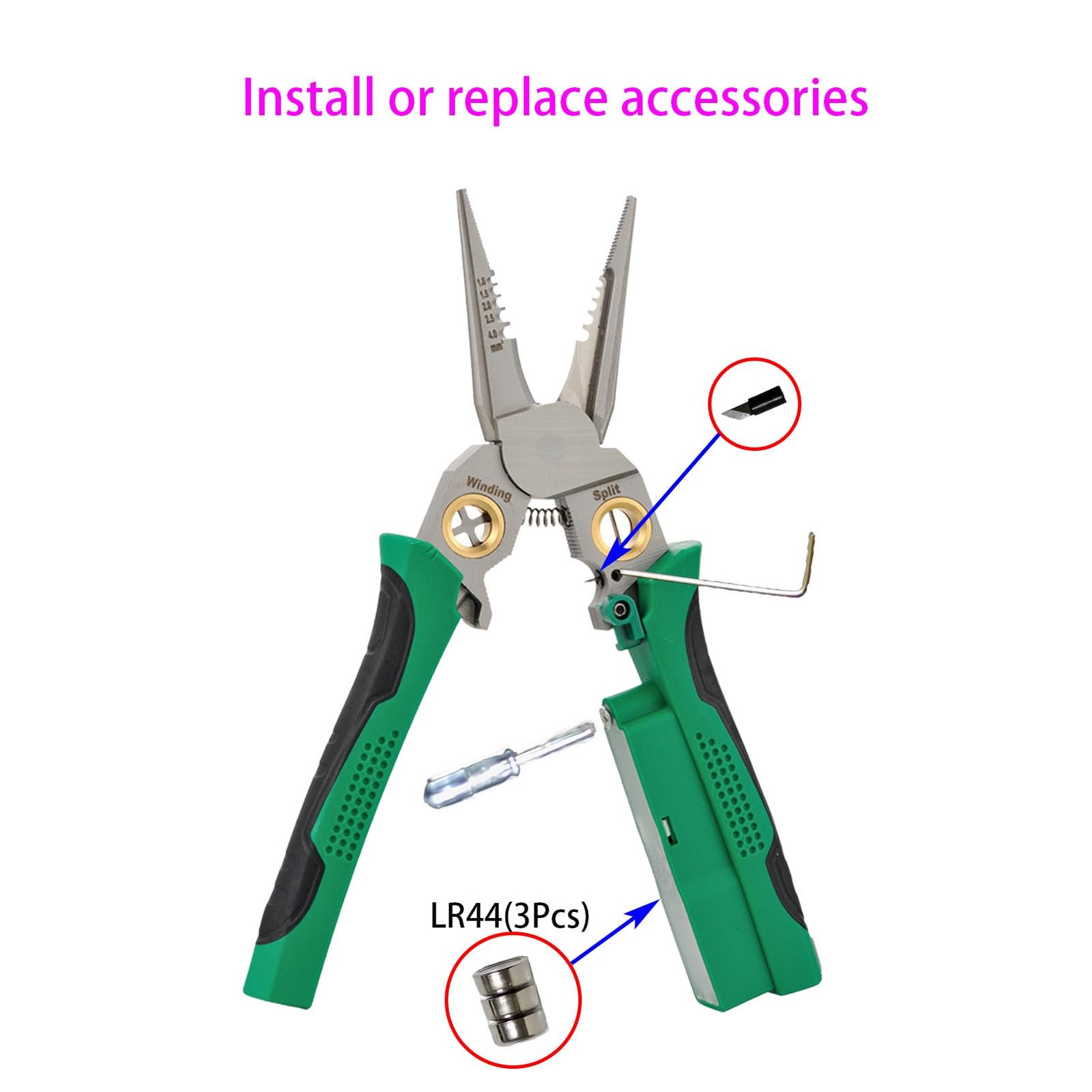 8 in 1 Electrical Wire Stripper With Voltage Tester Multi-function Wire Plier...