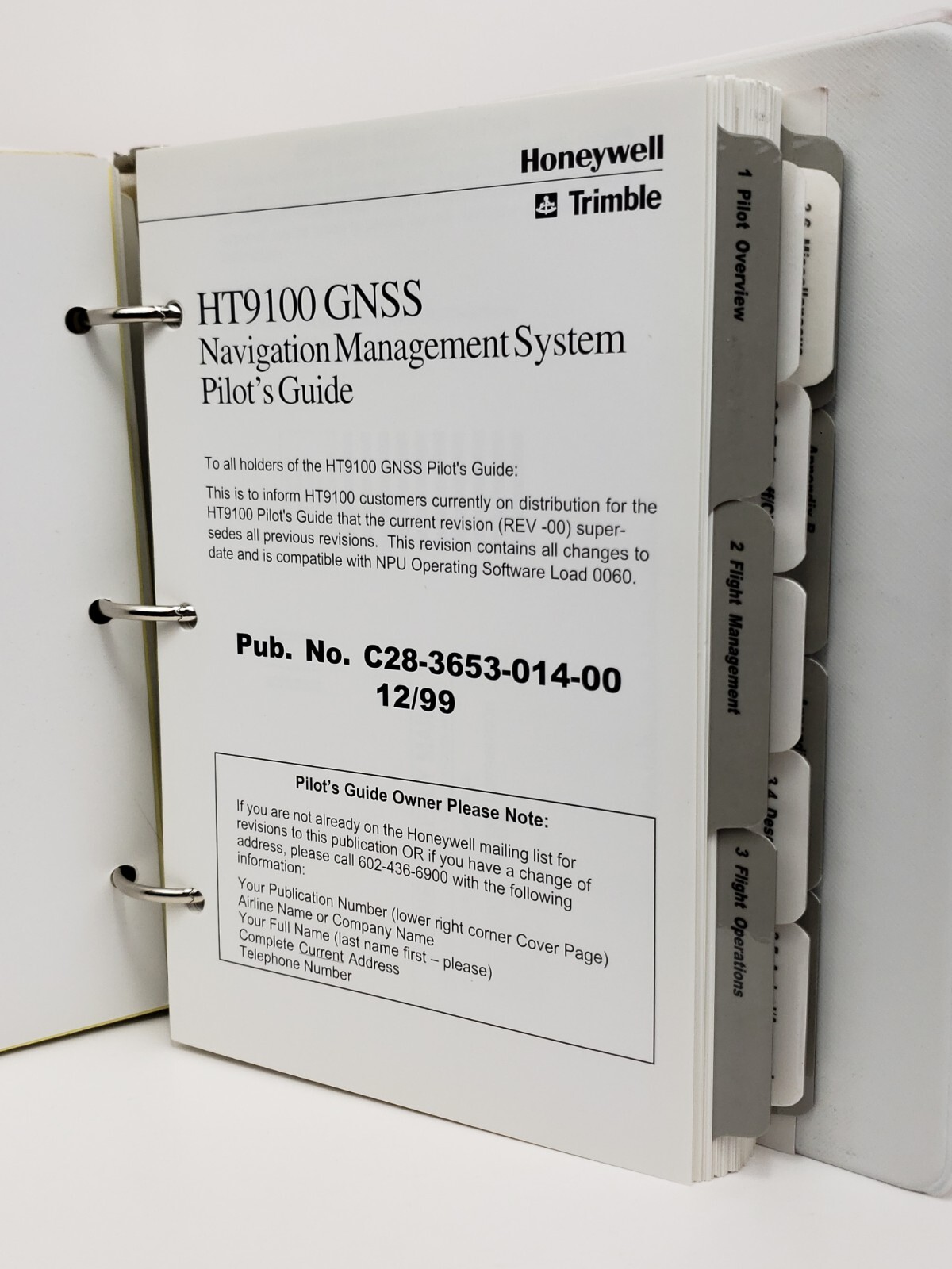 Honeywell Trimble HT9100 GNSS Navigation Management System Pilot's Guide