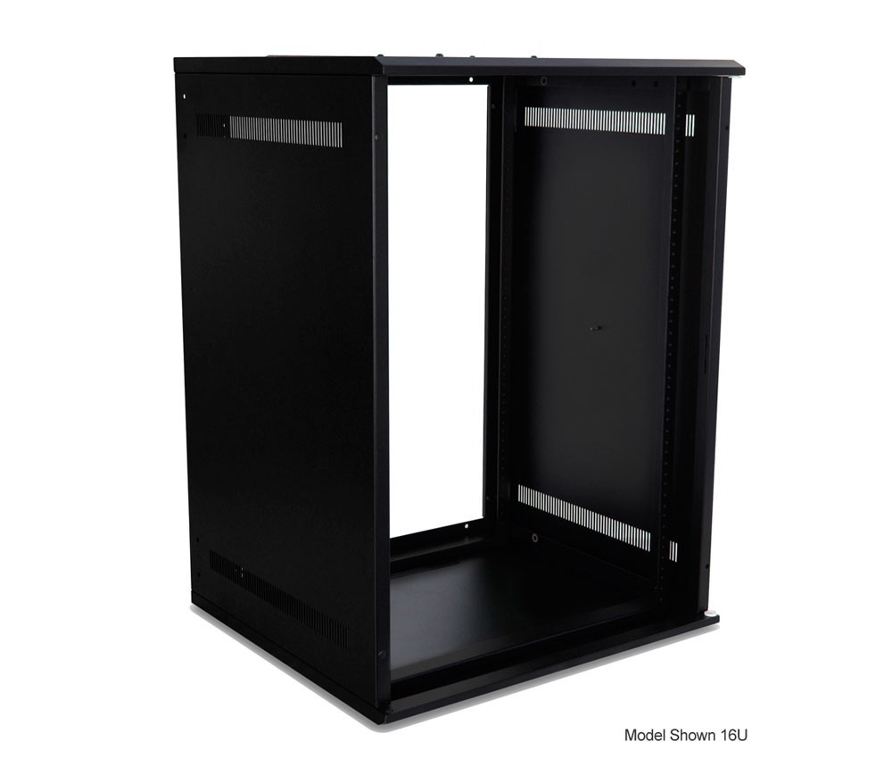 Strong SR-WM-10U Wall Mount Rack, 10U, 20" Depth, Steel, Black