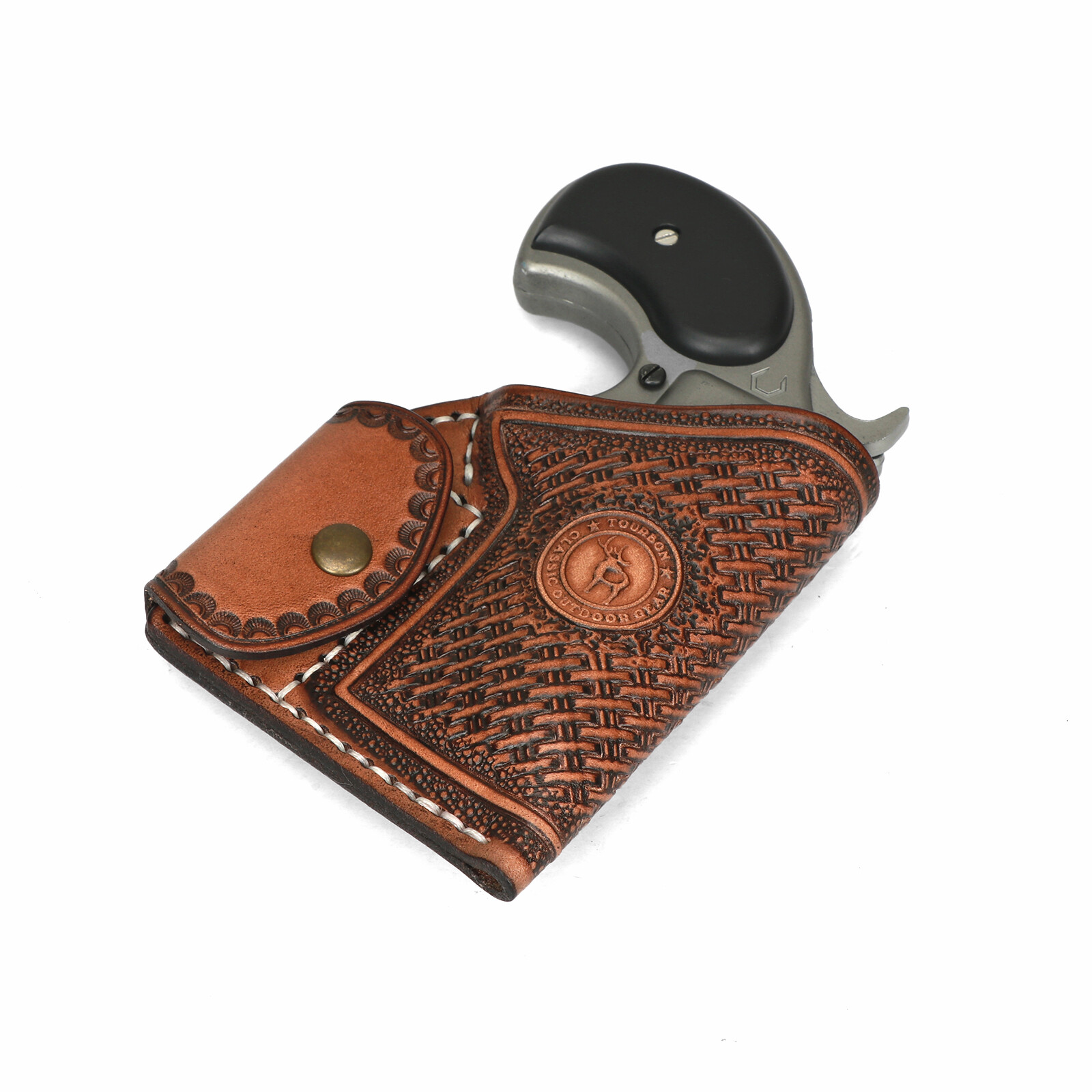 Tourbon Leather Holster for NAA Mini Revolver Ammo Holder Left/Right Handed