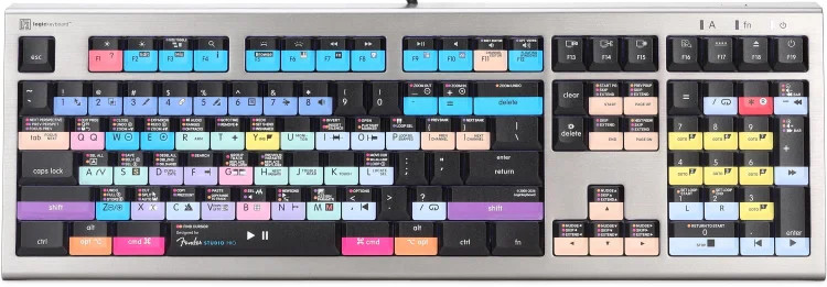 LogicKeyboard Astra 2 Backlit Keyboard for Fender Studio Pro - Mac