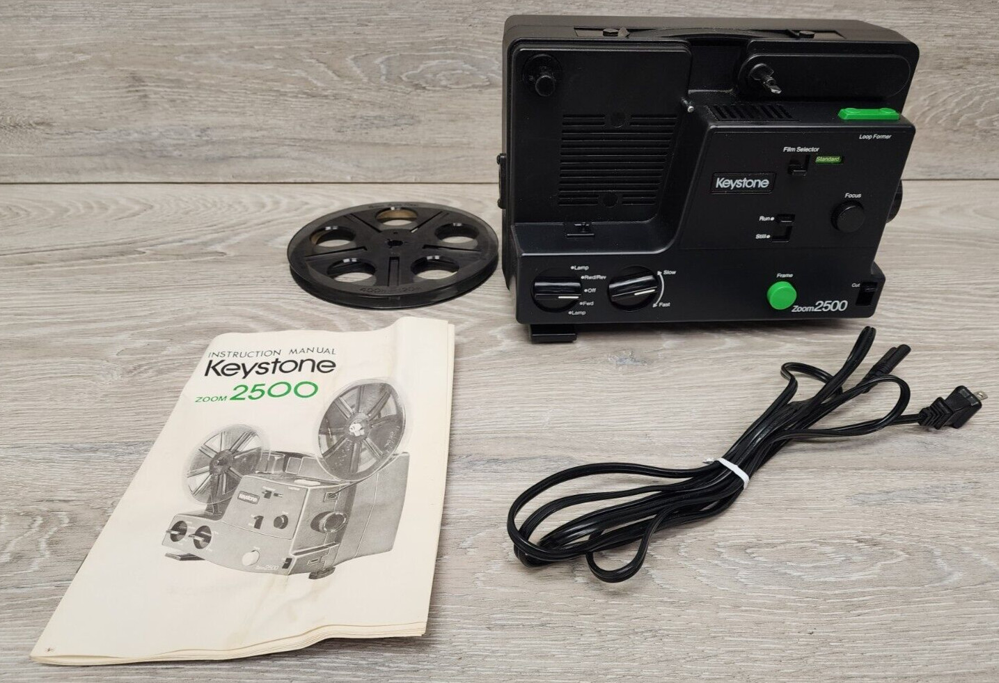 Keystone Zoom 2500 8mm Film Movie Projector AS IS Powers On Untested READ