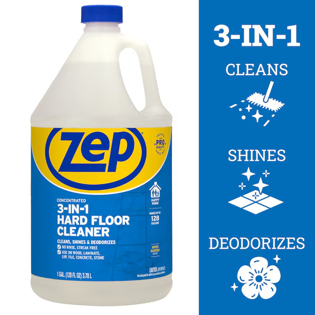 Zep Concentrated 3-in-1 Hard Liquid Floor Cleaner 128 -oz