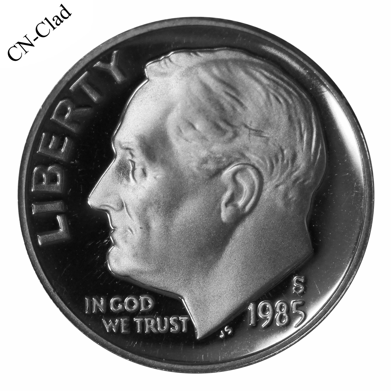 1985 S Roosevelt Dime 10c Gem Deep Cameo Proof CN-Clad US Coin