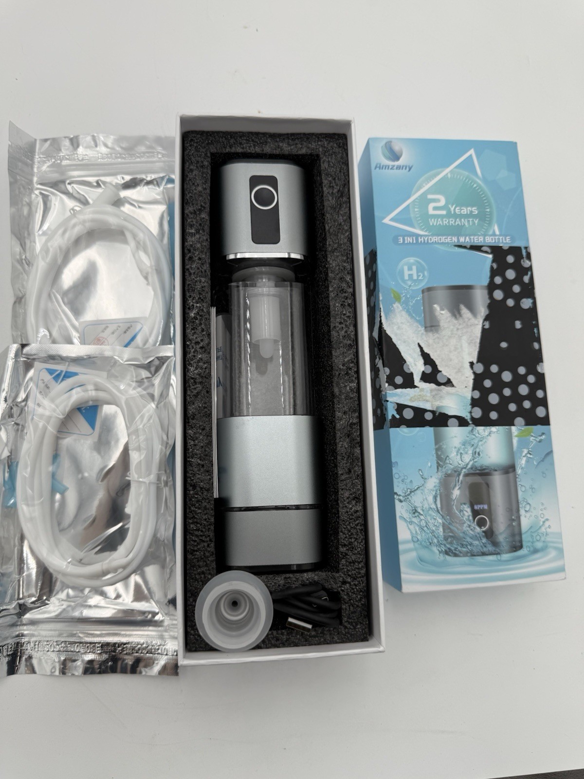Amzany 3 IN 1 Hydrogen Water Bottle