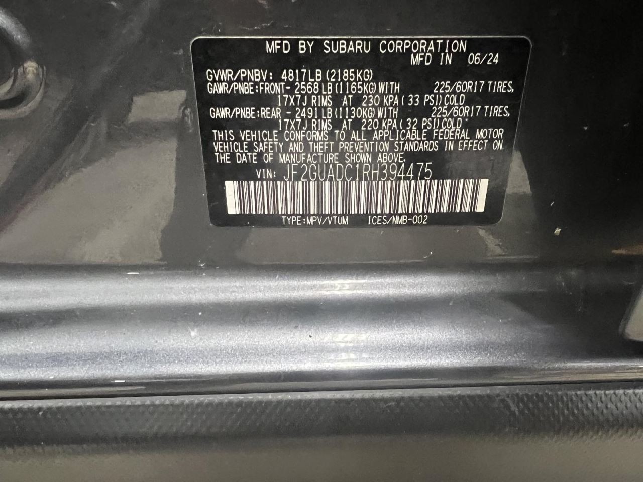 Engine ECM Electronic Control Module 2.0L Fits 24 XV CROSSTREK 222457