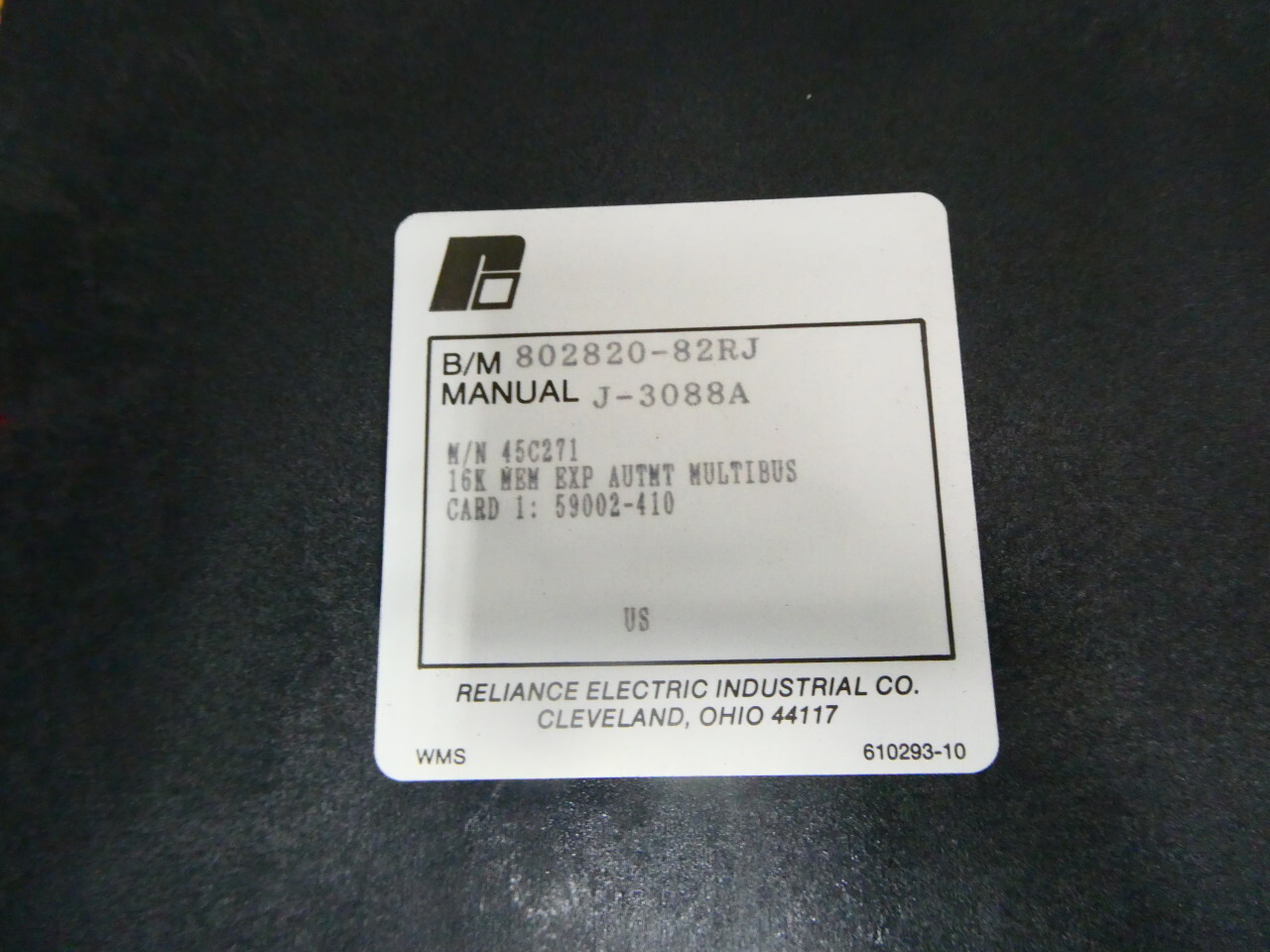 Reliance Electric 45C271 Automate 16k Memory Expansion Module