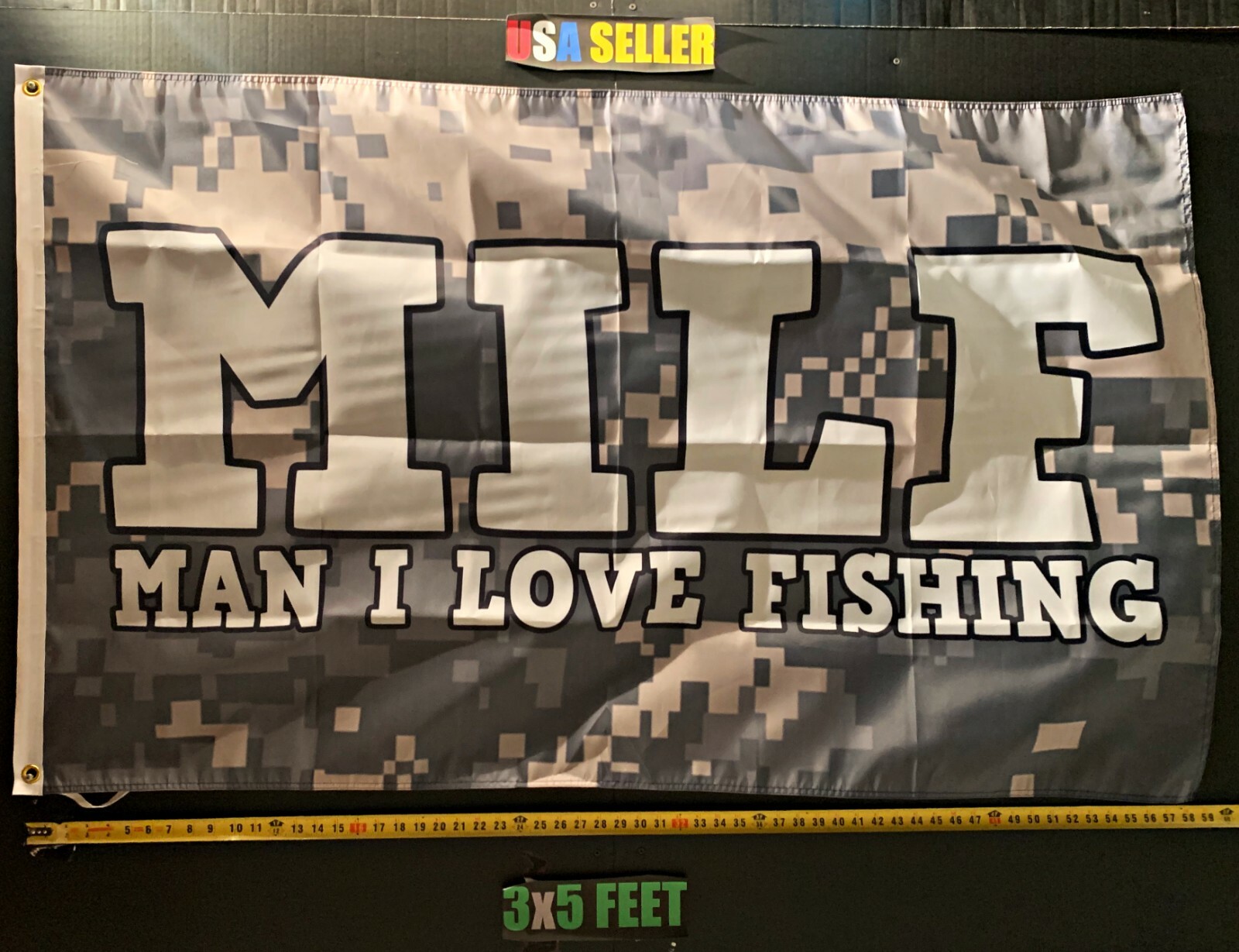 MILF Flag FREE FIRST CLASS SHIP Man I Love Fishing Outdoors Beer USA Sign 3x5'