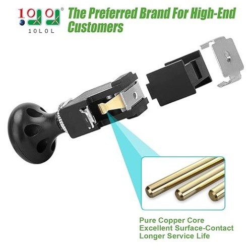 10L0L Universal Golf Cart Headlight Push Pull Switch, 12 Volt On Off Light Butto