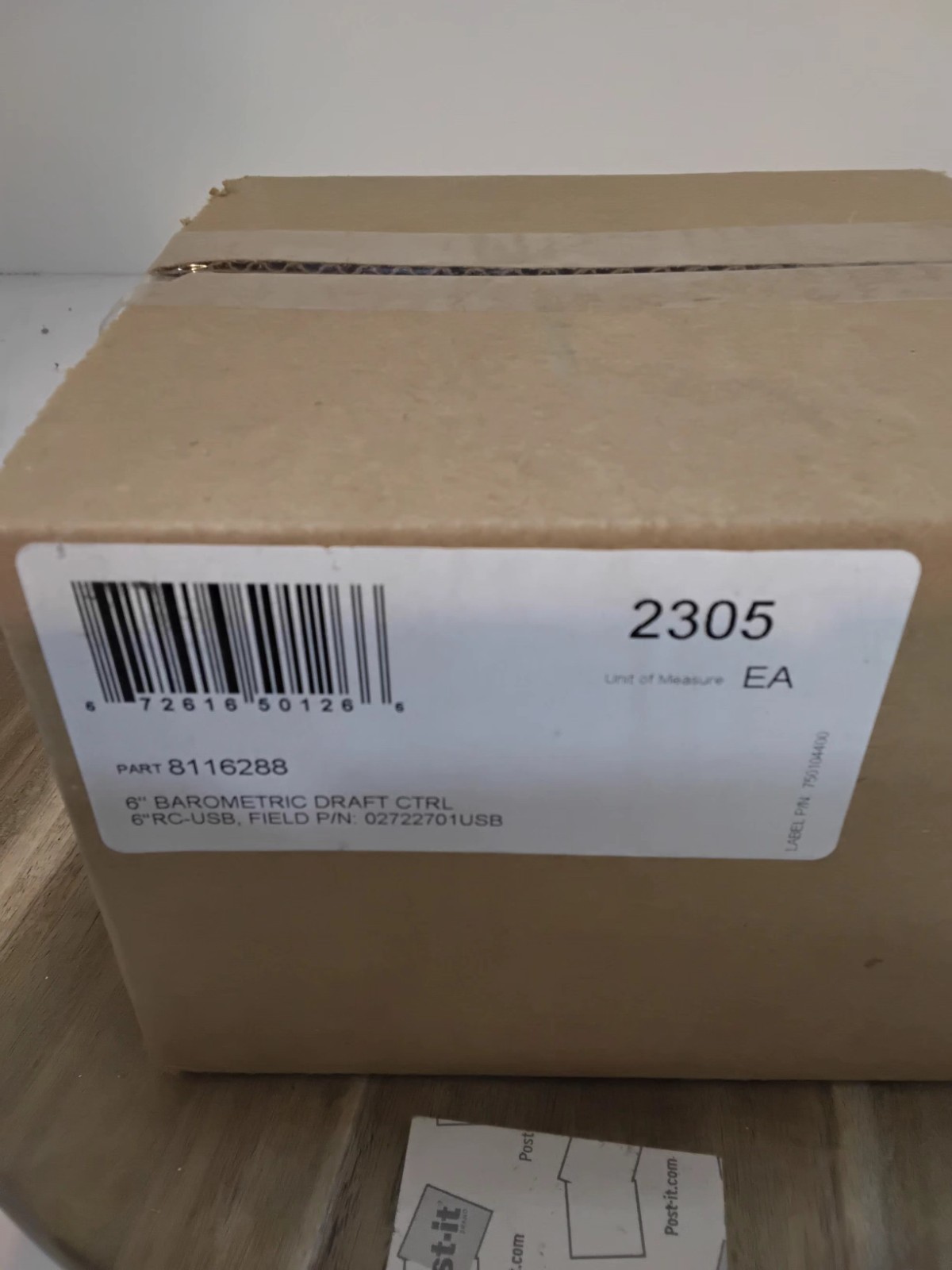 Field Control 6” Calibrated Draft Control Type RC 8116288 sealed box