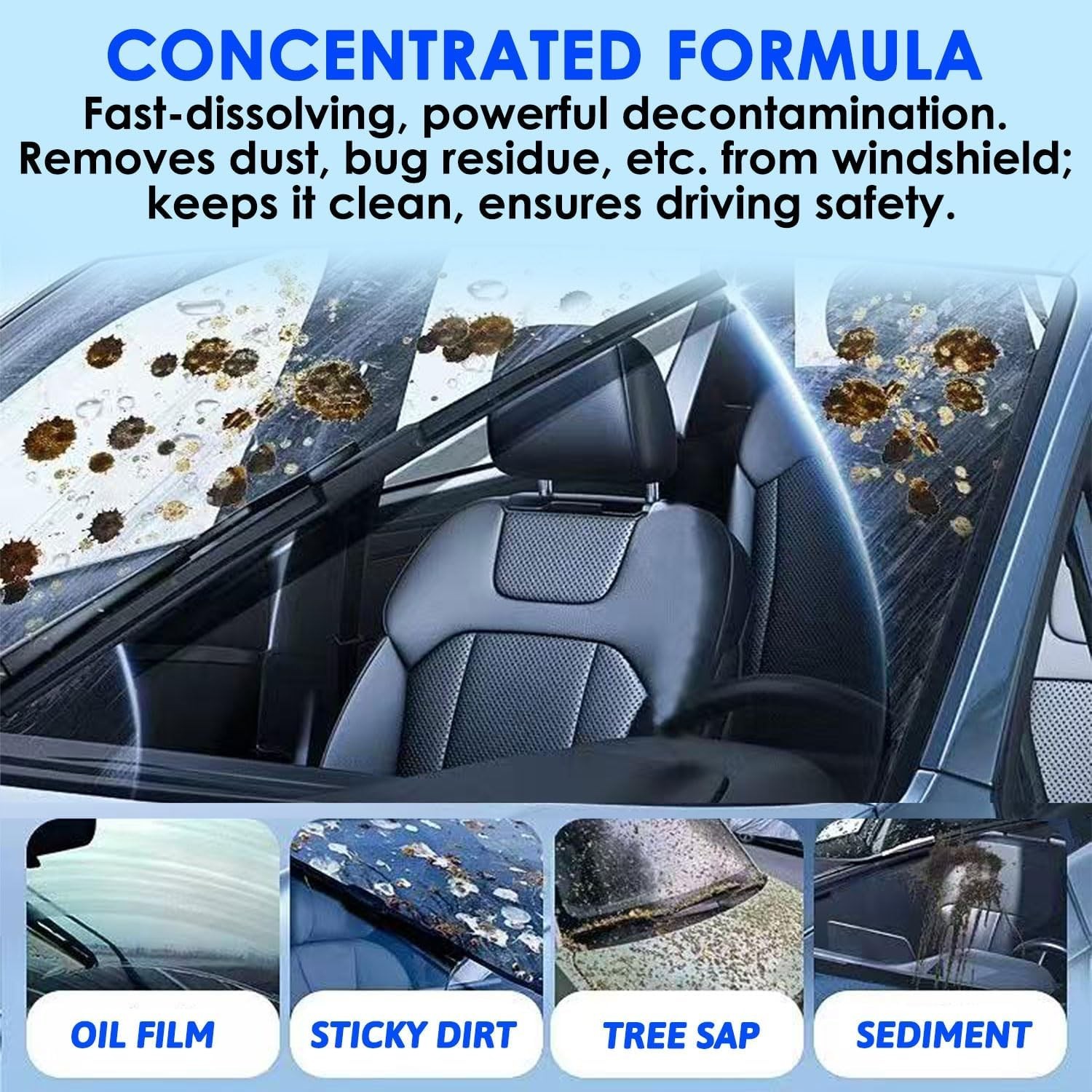 210 PCS Car Windshield Washer Tablets Glass Cleane Tablets Effervescent Fresh