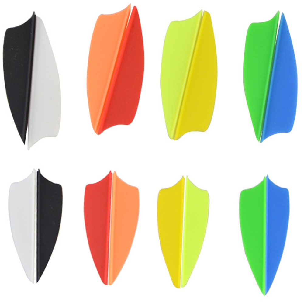 50x 1.75" Arrow Vanes Archery Plastic Feather Rubber Fletching Arrow Hunting DIY