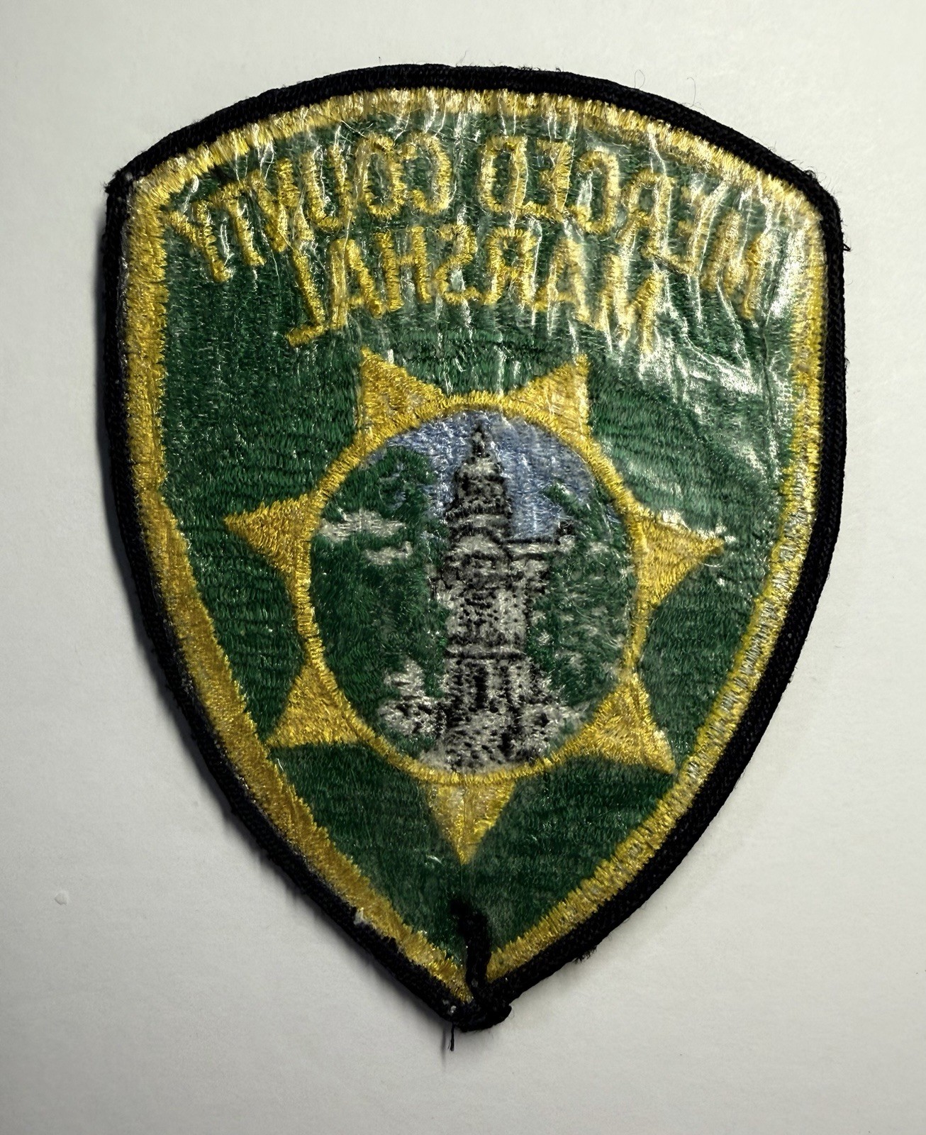 VINTAGE DEFUNCT CALIFORNIA MERCED COUNTY MARSHAL PATCH #D41