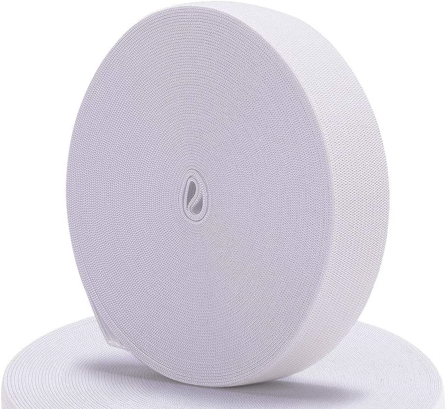 Elastic Bands for Sewing 1 Inch 32 Yards White Knit Elastic Spool High Elasticit