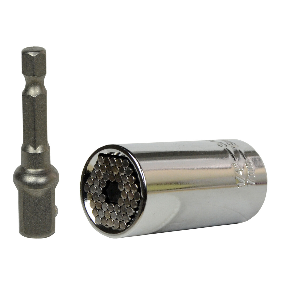 2-Piece Universal Socket Set 7mm-19mm 3/8" with 1/4" Hex Socket Adapter