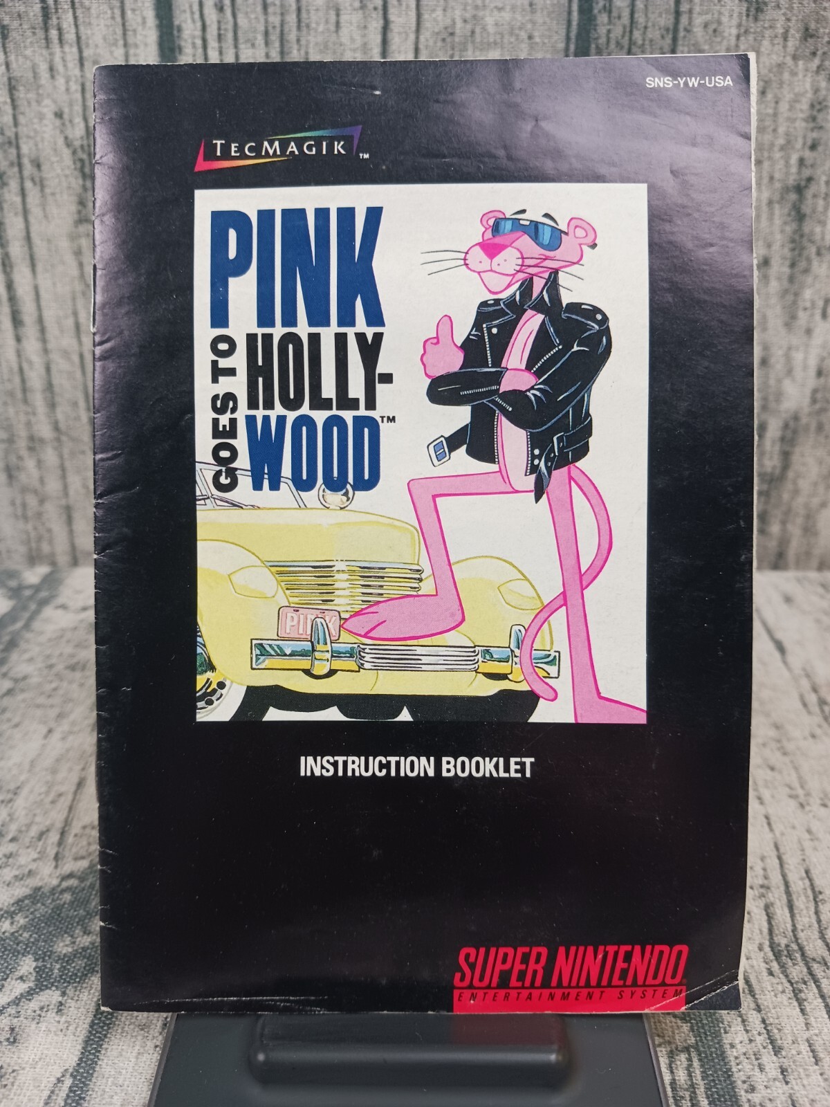 Pink Goes to Hollywood (SNES) Authentic Super Nintendo - Instruction MANUAL ONLY