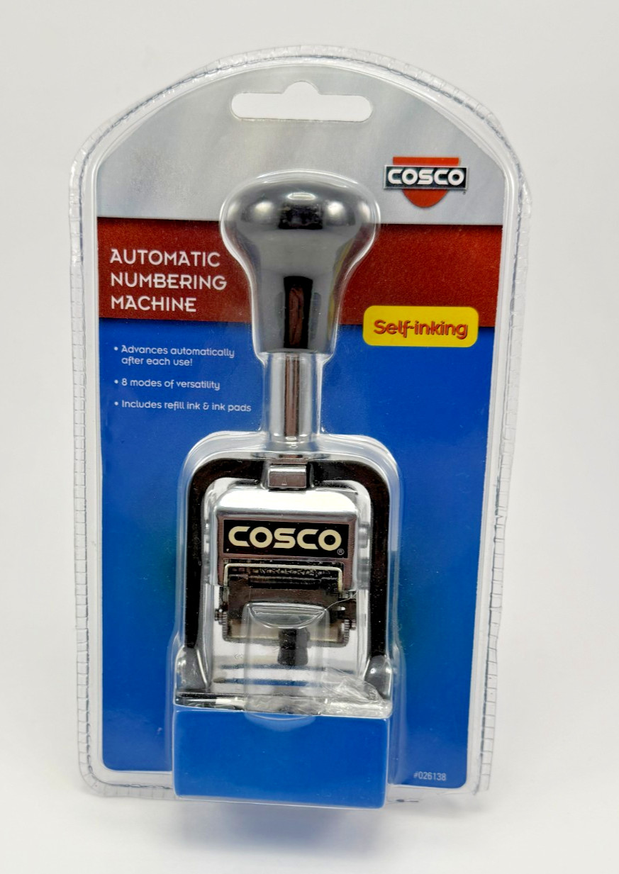 Automatic Numbering Machine - Cosco Self-Inking Hand-Held 8 Modes Stamp NEW