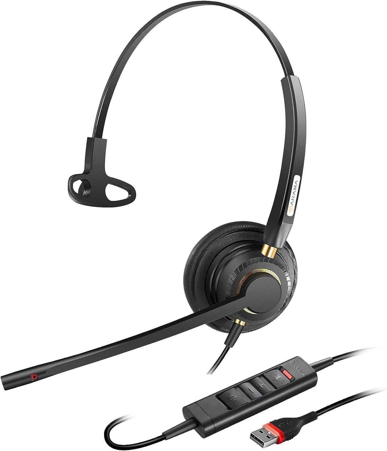 Arama USB Headset with Microphone Noise Cancelling &Audio Controls Ultra Comfort