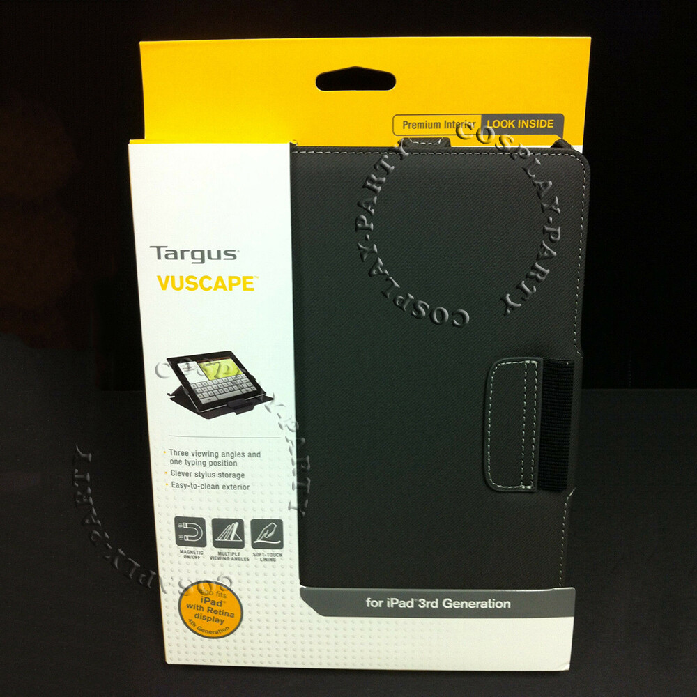 Targus iPad 4 iPad 3 iPad 2 Vuscape Folio Flip Stand Cover Case - Charcoal Gray