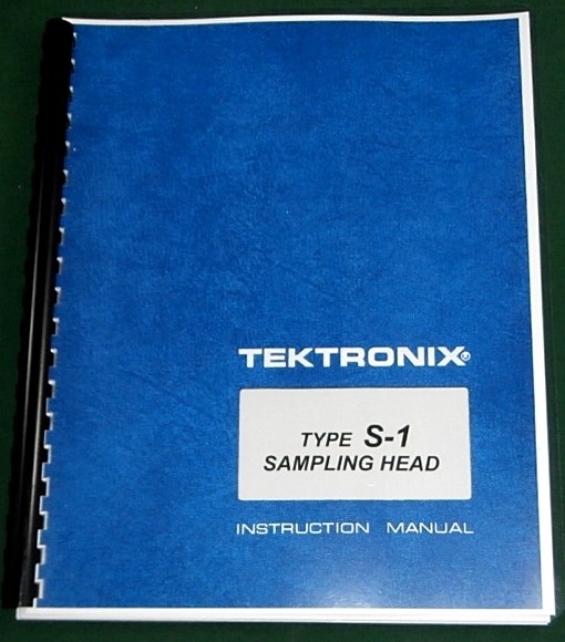 Tektronix S-1 Instruction Manual: w/ 11"X17" Foldouts & Protective Covers