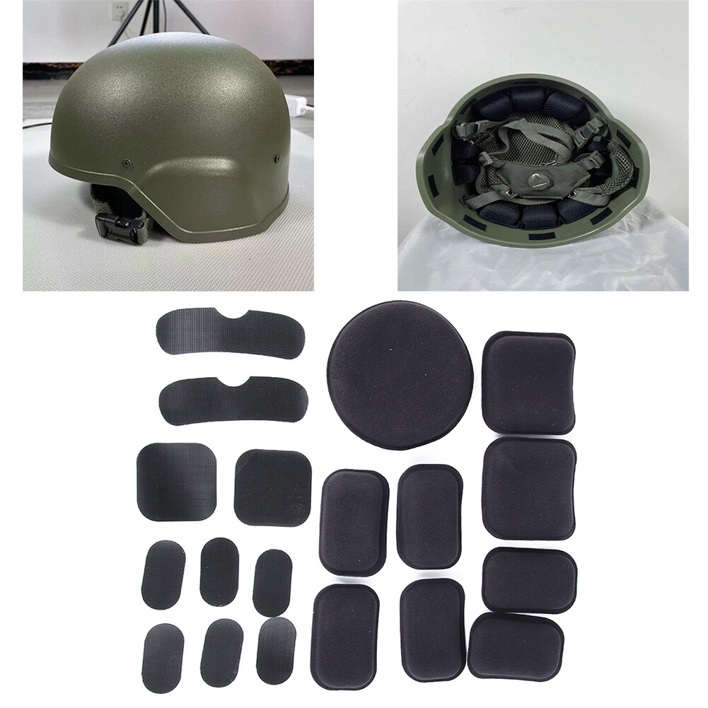 Tactical Helmet Soft Pad Durable 19Pcs / set Combat Paintball Helmet Pads USA