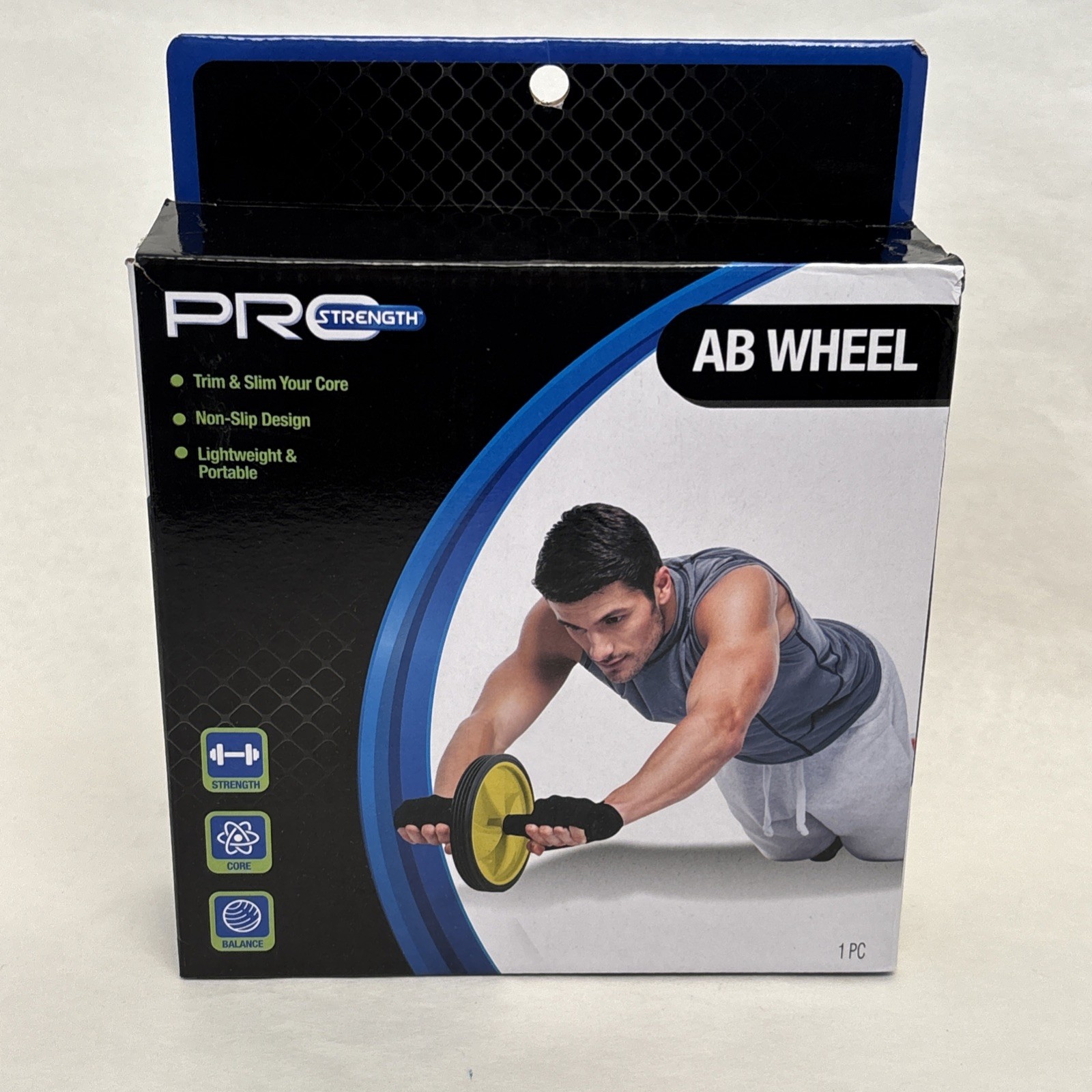 Pro Strength Ab Wheel 1 Pc Non Slip Design Lightweight Portable Exercise Health