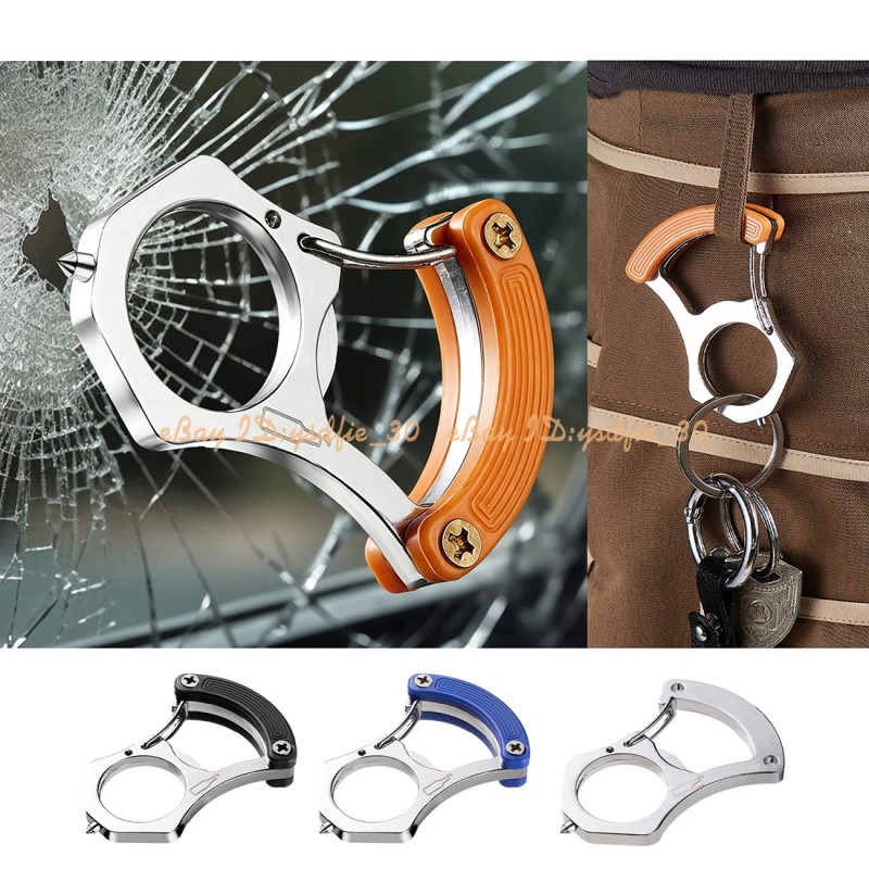 Car Window Glass Breaker Emergency Key Chain Self Safety Tool Bottle Opener