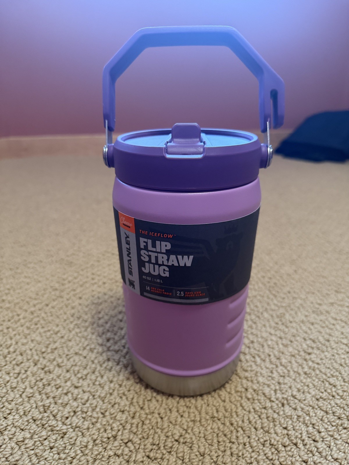 Stanley IceFlow Flip Straw 40oz Jug w/ Carrying Handle , NEW