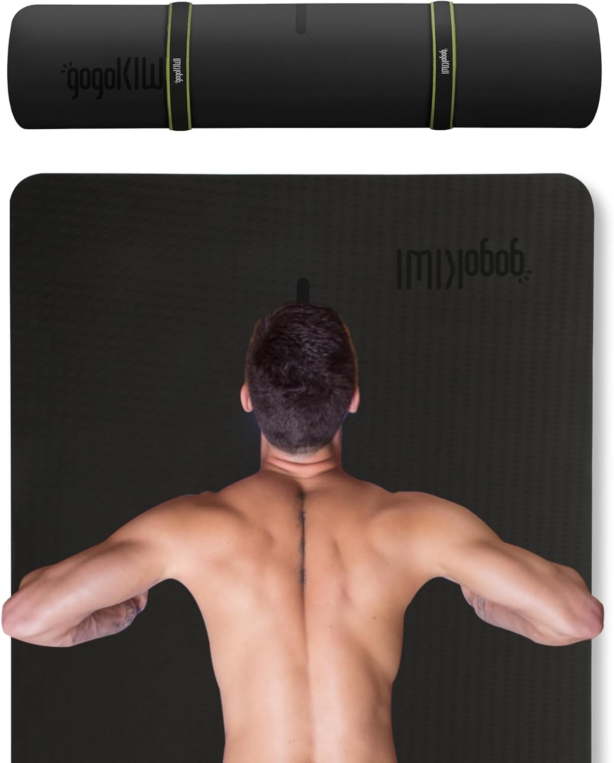 Gogokiwi Extra Wide Yoga Mat for Men Women Non Slip Fitn &