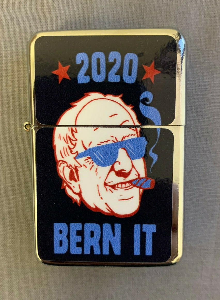 Bernie Sanders 2020 D10 Flip Top Oil Lighter  Cigarette Smoking Windproof