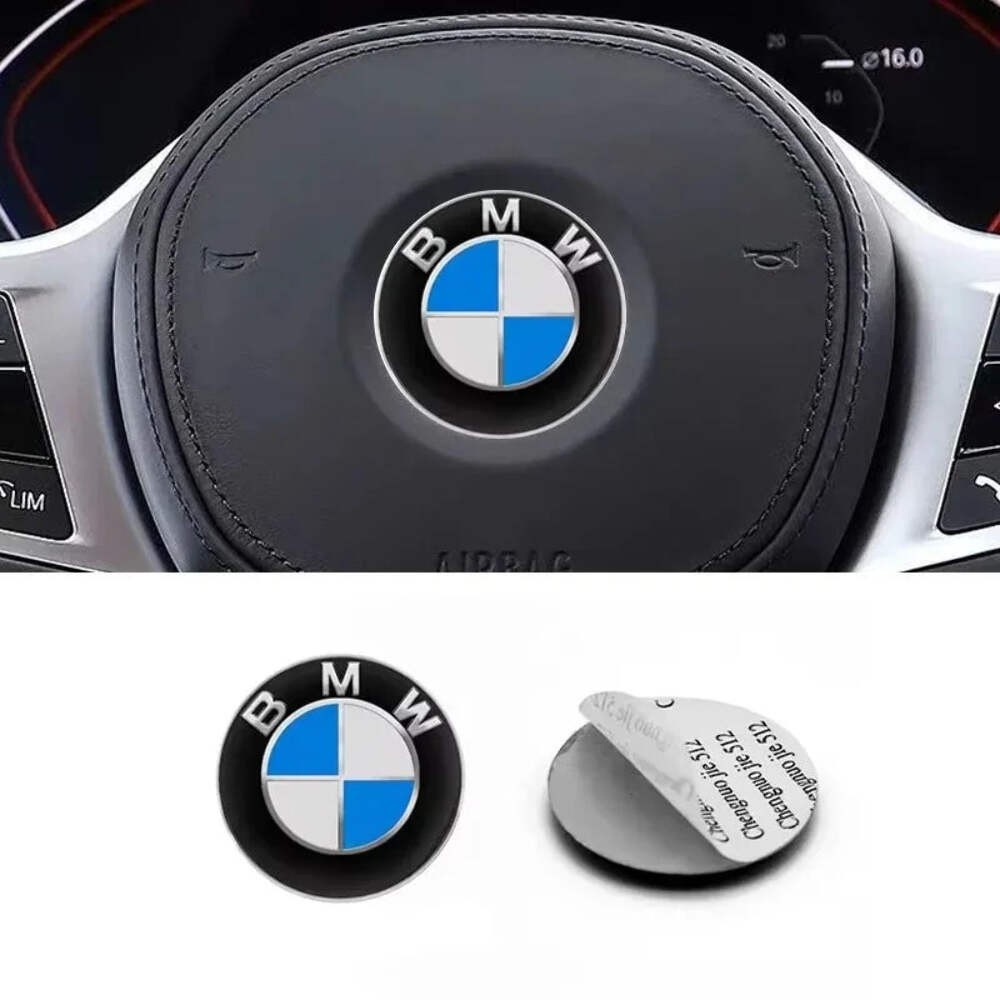 45mm Car Steering Wheel Emblem Sticker Accessories For BMW E36 E39 E46 E53 E60 E