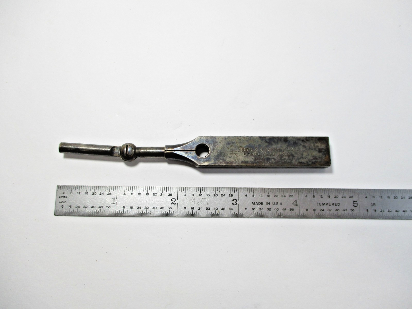 STARRETT Dial Indicator Mount Arm 1/4" x 1/2" x .187" Stud Fits 711 More in EC