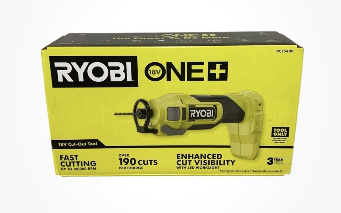 RYOBI ONE+ 18V Cordless Cut-Out Tool PCL540B Drywall Router Sealed New Tool Only
