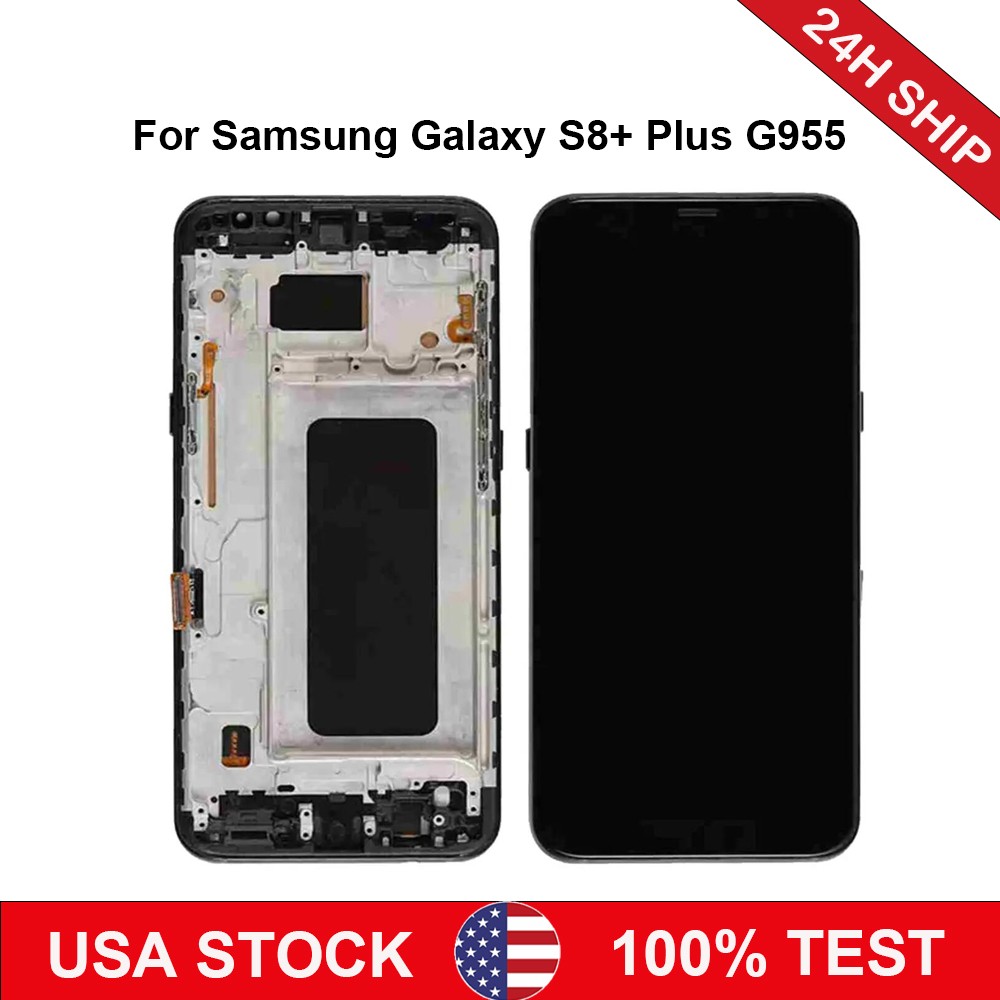 For Samsung Galaxy S8+ Plus G955 LCD Touch Screen Digitizer Replacement Frame
