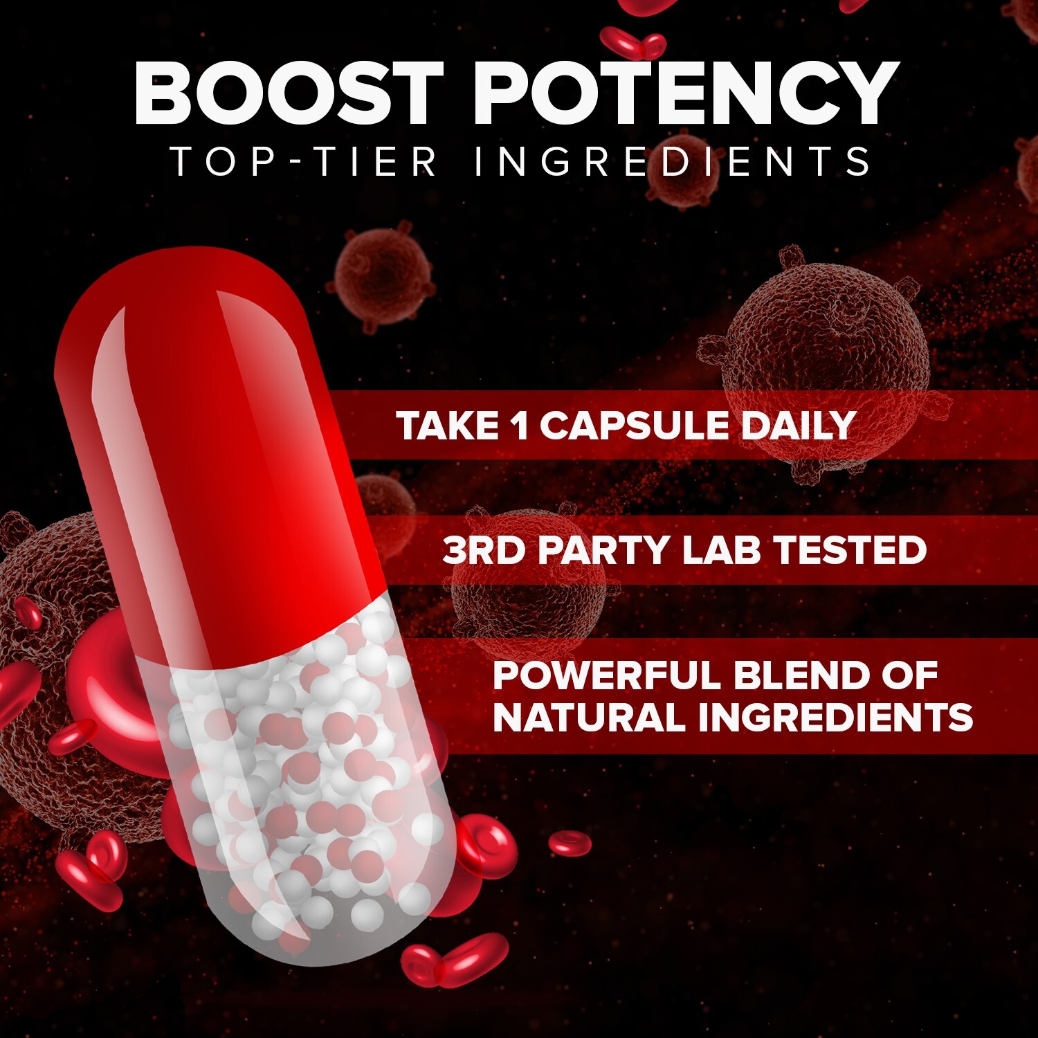 (1 Pack) Blood Stabilizer Capsules – BloodStabilizer, All Natural Glycogen