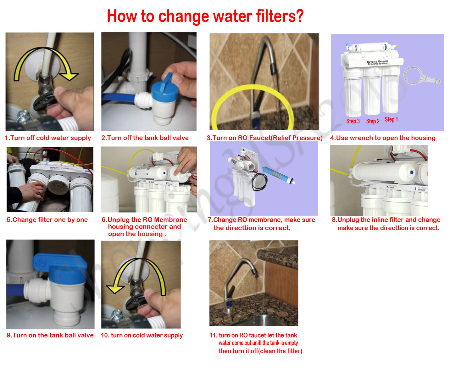 2 Pieces 1/4-1/4 Auto Shut Off Valve Quick Connect Push In Water Filter System