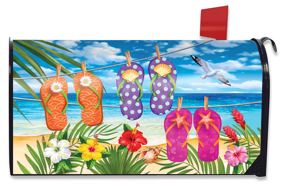 Briarwood Lane Hanging Flip Flops Summer Mailbox Cover