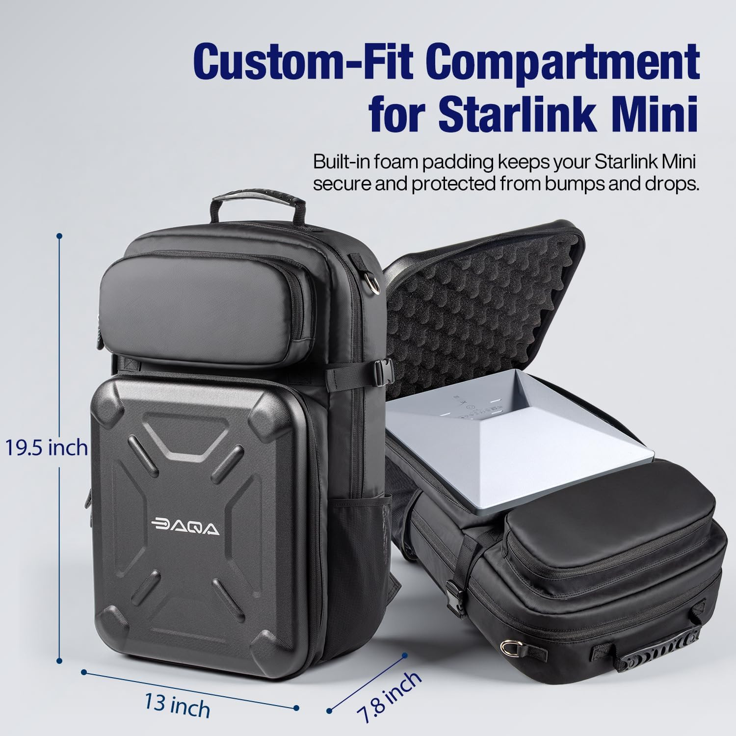 Starlink Mini Backpack with Padded Storage, Large Capacity Star link Mini Case H